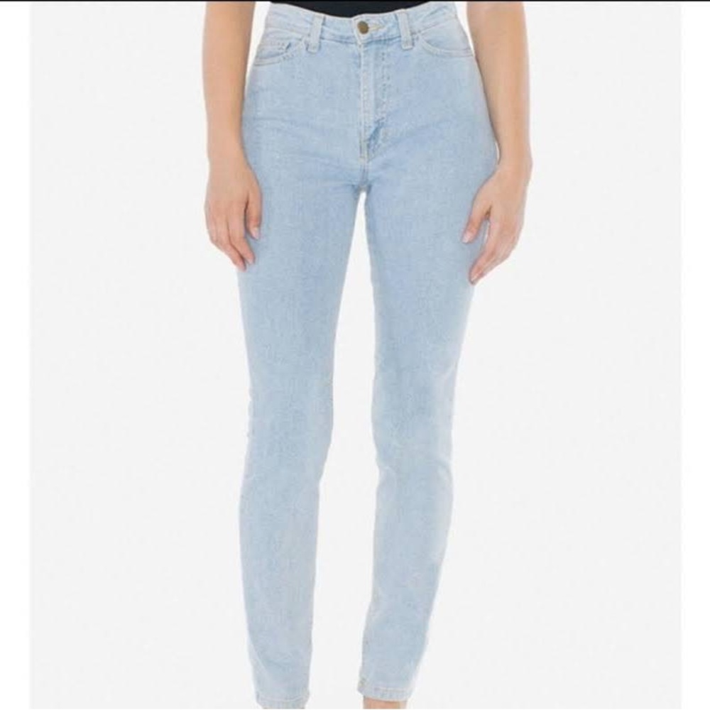 American Apparel Light Blue Pencil Jeans